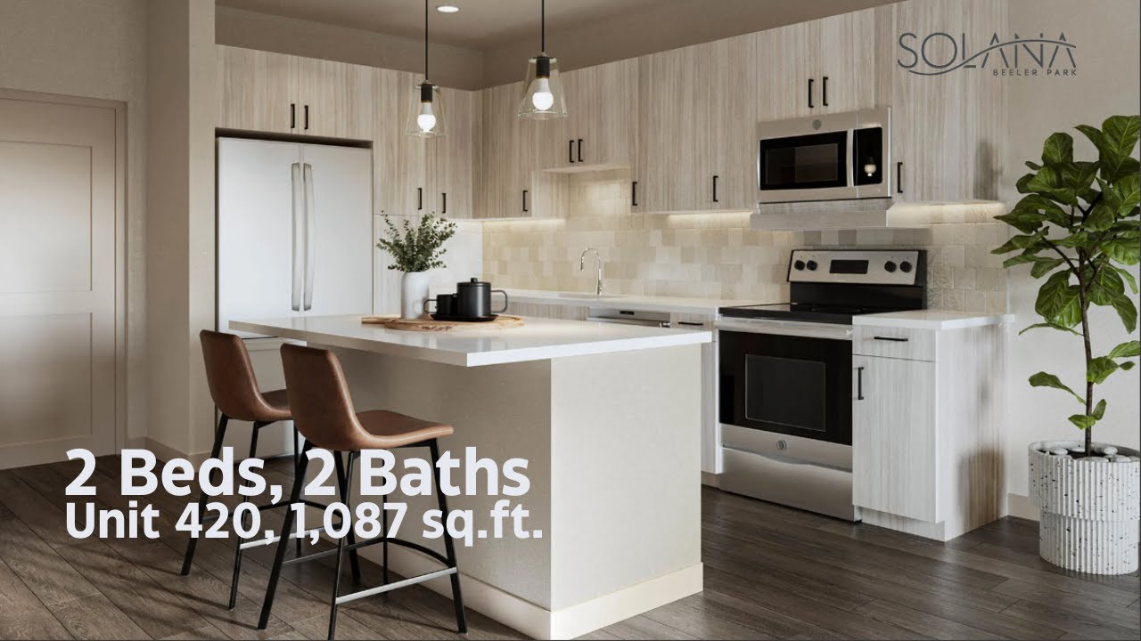 2 Beds, 2 Baths 1,087 SQ.FT. | Unit 