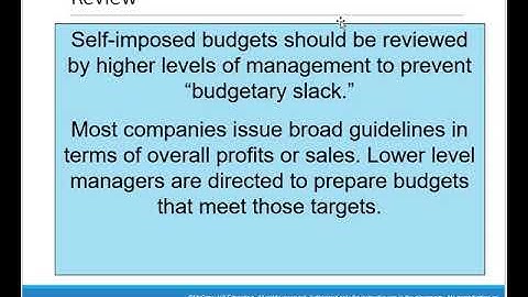 ACCT 205 Chapter 8 Lecture Master Budgeting