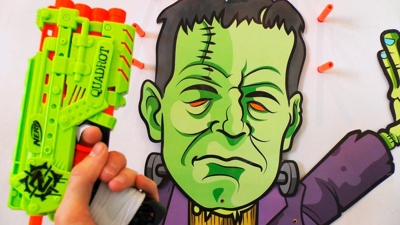 Макс открывает Nerf Zombie Strike Стреляем из Нерфа в зомби