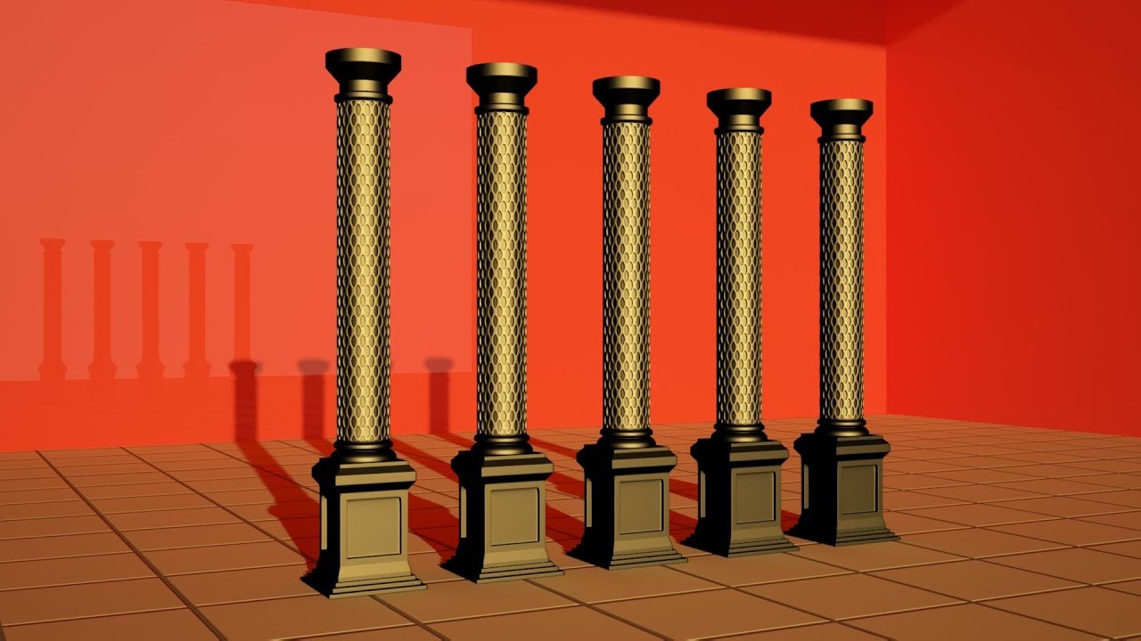 Pillar modeling in 3ds max - YouTube