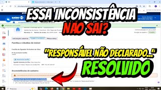 Chega Nunca Mais Esse Erro Responsável Não Declarado No Pecesus Inconsistência Resolvida