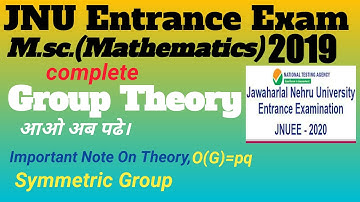 JNU M.sc.(Mathematics) Entrance 2019||Group Theory Solution|| Symmetric Group , Order of Group pq