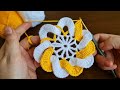 Wow!. 😇 Amazing!.. Super Easy Crochet Knitting Flower  Motif - Tığ İşi Şahane Motif Örgü...