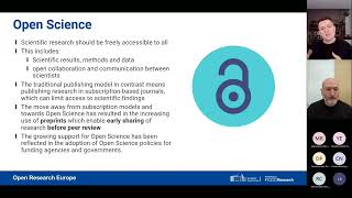 Presentation of Open Research Europe publishing plataform