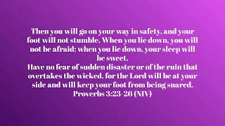 Proverbs 3:23-26  (NIV) Scripture Memory Song