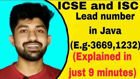 #Lead number in Java# Previous year question
