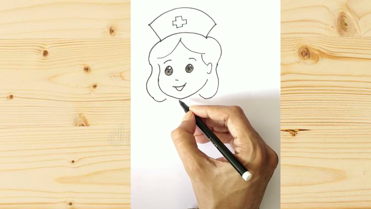 How to draw cartoon Nurse easy Step by step drawing pen and pencil