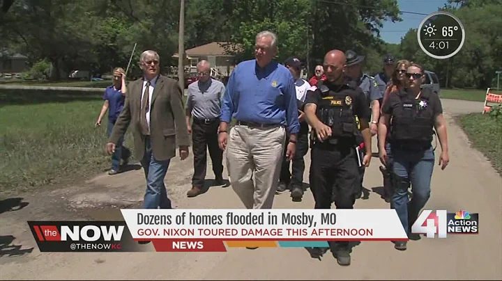 Gov. Jay Nixon visits Mosby after storm
