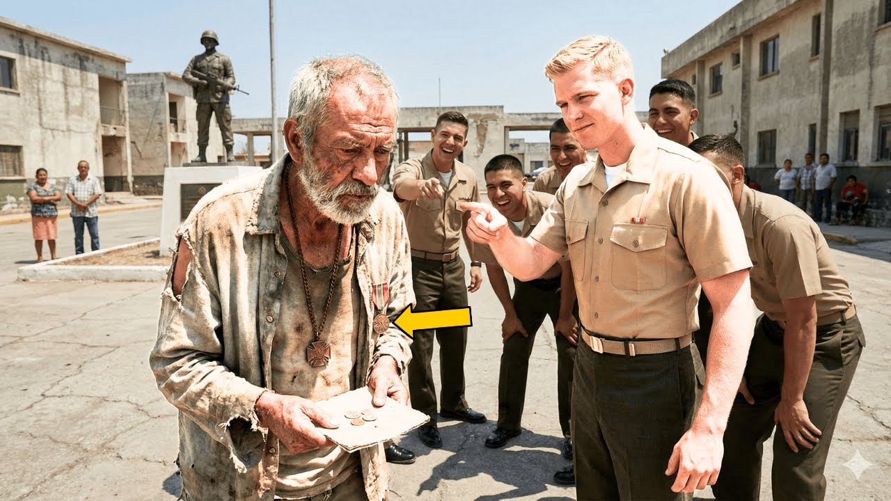 “¡PÓNGASE FIRME, SOLDADO!”—Gritó el vagabundo. El recluta se burló hasta que vio la Medalla de Honor