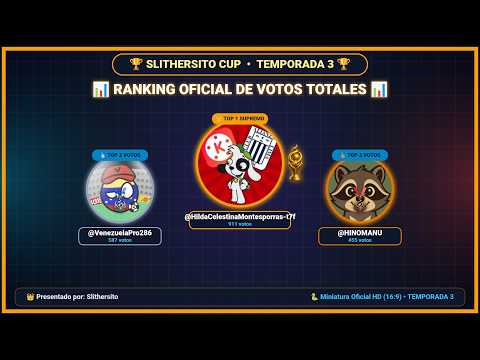 📊 SLITHERSITO CUP • TEMPORADA 3 | RANKING OFICIAL DE VOTOS TOTALES 🔥