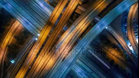 Static vertical top down aerial view of traffic on freeway | Video Footage | Shutterstock