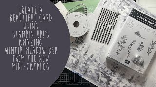 Stampin' Up! New Mini Holiday Catalog 2023/ Winter Meadow DSP - beautiful! DSP only/ simple stamping