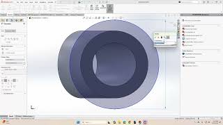 SOLIDWORKS  REVOLVE BOSS FROM MIDPLANE