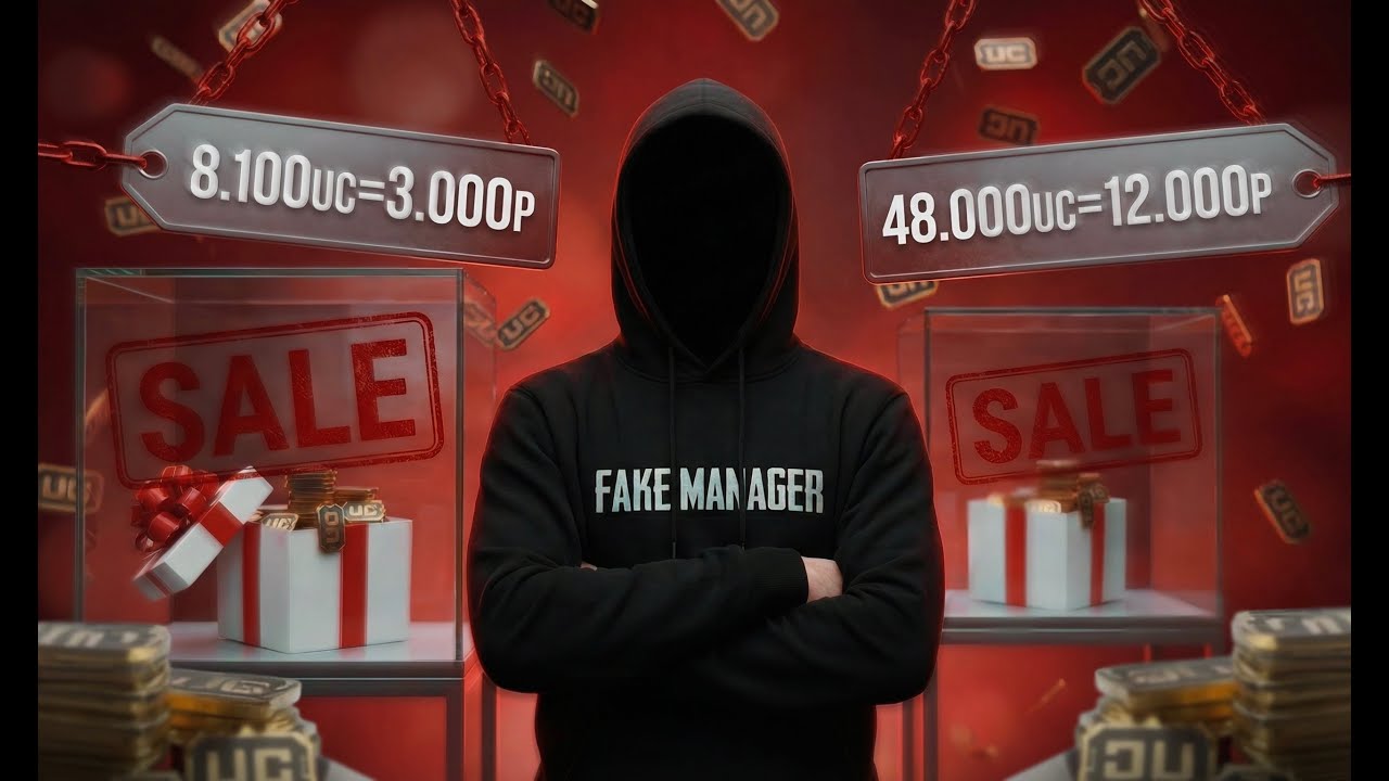 Cкам на донатную валюту в PUBG Mobile (UC) 8.100uc за 3000