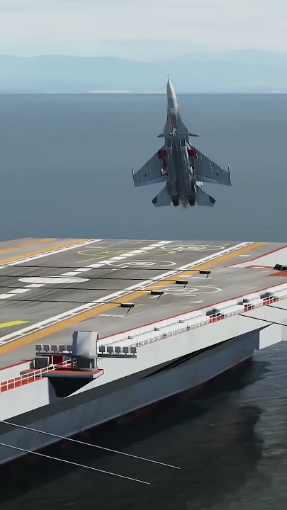 Su-33 cobra landing on aircraft carrier in DCS. #shorts
