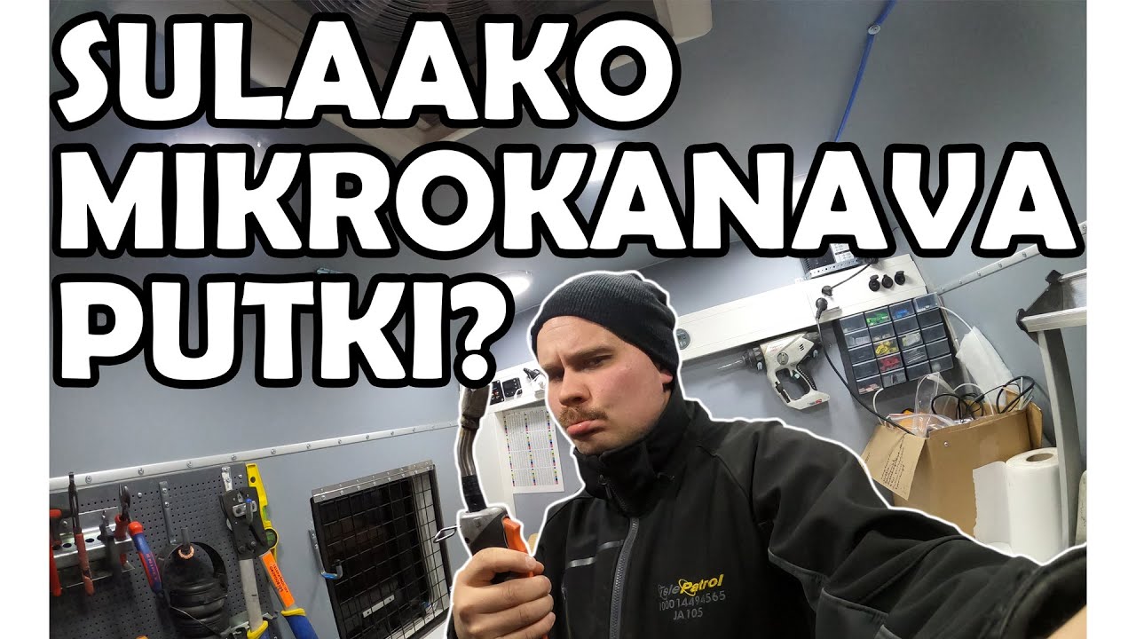 Epic Valokuitu Test #1: Sulaako mikrokanavaputket kutistesukan sisälle