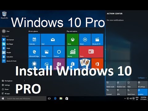 how to install windows 10 pro from download