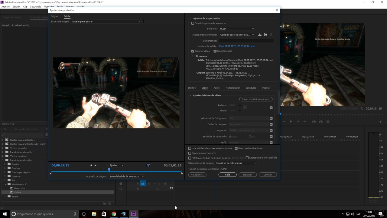 video phone beyonce mp3 Renderizar vídeos sin perder calidad 1080p 60fps con Adobe Premiere CC 2017