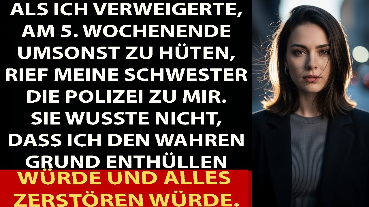 MEINE SCHWESTER RIEF DIE POLIZEI — BIS ICH IHR GEHEIMNIS SAGTE UND ALLES KIPPTE.