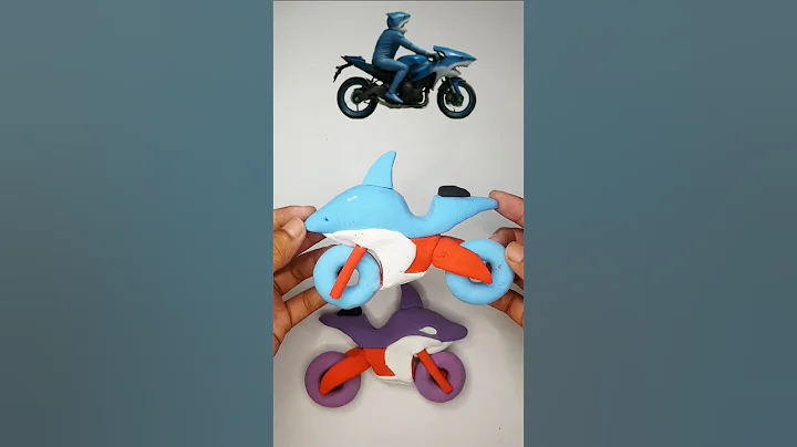 Italian Brainrot Color Mixing tralalero tralala and orcalero orcala Motorbike made of clay part2
