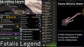 Monster Hunter World: Iceborne - Strong 'Fatalis Menace Wailer' Slugger Secret Hunting Horn Build!