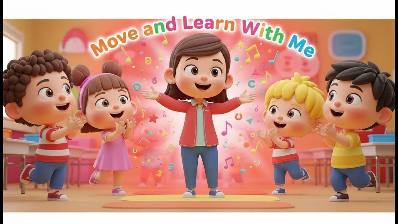 Move and Learn With Me | Preschool Action Song for Kids