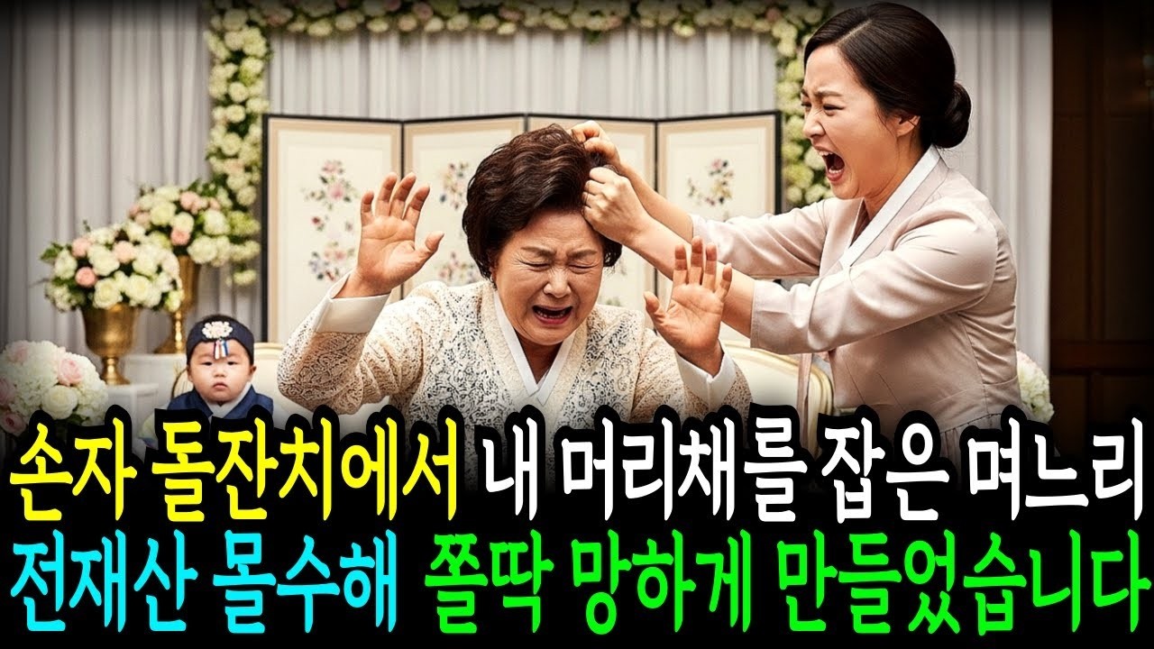 손자 돌잔치에서 내 머리채를 잡은 며느리 전재산 몰수해서 쫄딱 망하게 만들었습니다                                        반전사연   사연라디오