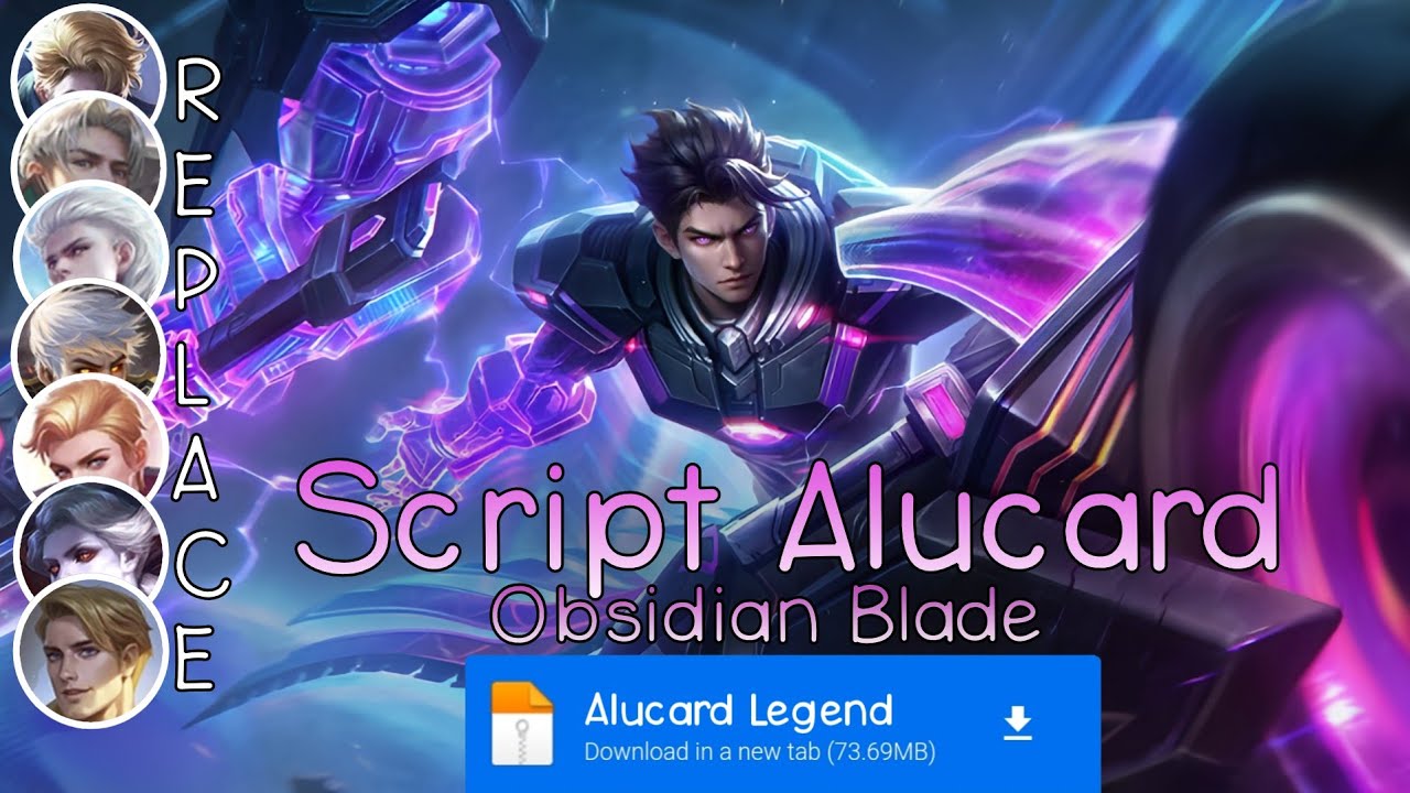 Script Skin Alucard Legend - Obidian Blade No Password | Full Effect Voice | Patch Terbaru