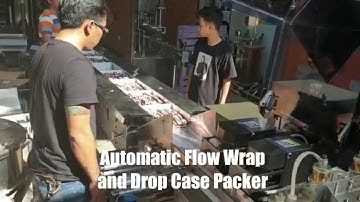 Automatic flow wrap and drop case packer