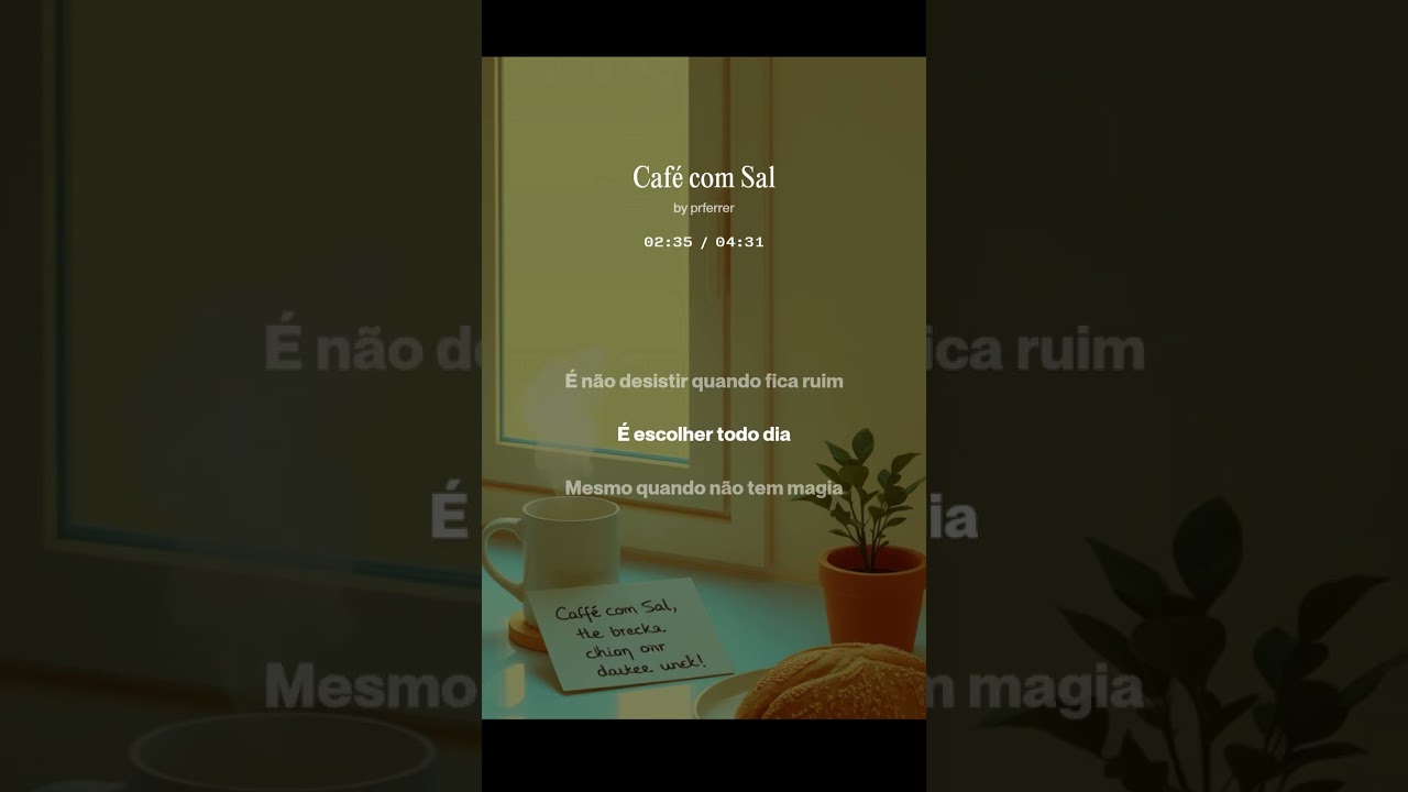 Café com Sal – FÉ SEM FILTRO - Música Cristã Sobre Amor Real e Imperfeito