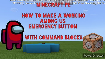 Minecraft PE Tutorial: How To Build A Working Among Us Emergency Button.