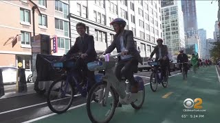 Officials tout new protected bike lane in Downtown Brooklyn