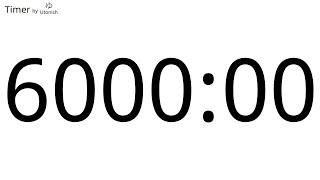 6000 Minute Countdown Timer