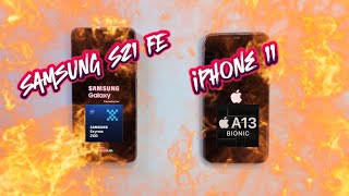 ADU CEPAT…!!! Samsung Galaxy S21 FE vs iPhone 11 🔥#comparison #samsung #iphone