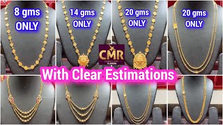 8 Gms D Haram Lightweight Kasu Harams Below 20 Gms Lightweight Chandraharam & Step Chains