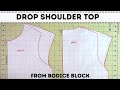 How to draft a drop shoulder top  quick and easy tutorial