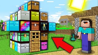 I SPENT 7 DAYS BUILDING THIS IMPOSSIBLE HOUSE FROM CHESTS IN MINECRAFT ? 100% TROLLING TRAP !