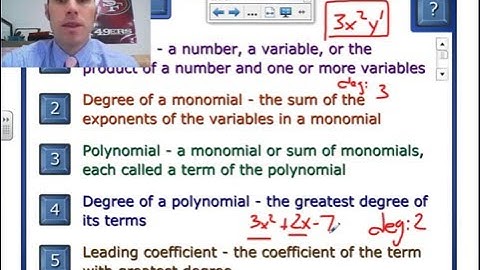 Algebra 7.1 Adding & Subtracting Polynomials