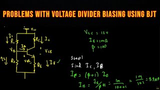 Problems with voltage divider biasing using BJT