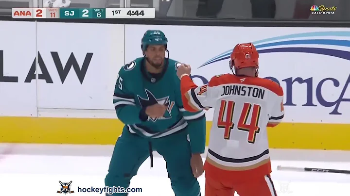 Ross Johnston vs Ryan Reaves Oct 11, 2025