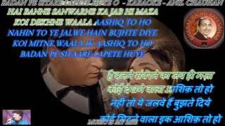 Badan Pe Sitare Lapete Huye - Karaoke With Scrolling Lyrics Eng. & हिंदी