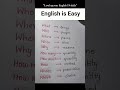 Master English in 1% Daily Steps | Easy Question Words Guide #english #shorts