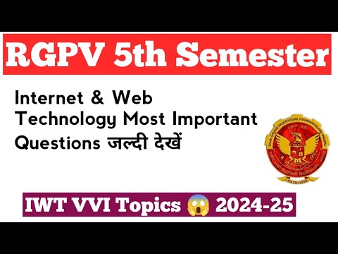 Iwt Rgpv Notes IWT RGPV Most Important Questions | Internet And Web Technology RGPV ...