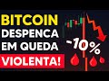 BITCOIN CAI 10% E TODOS OS MERCADOS DERRETEM! O QUE ESPERAR? | Bitcoin Hoje - Análise Bitcoin BTC
