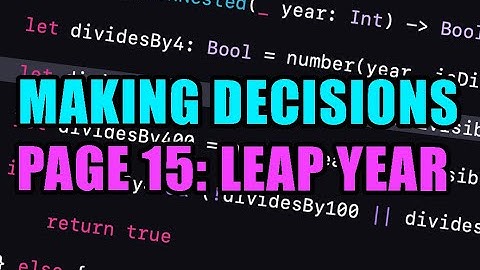 Making Decisions: Page 15 Leap Year (2021)