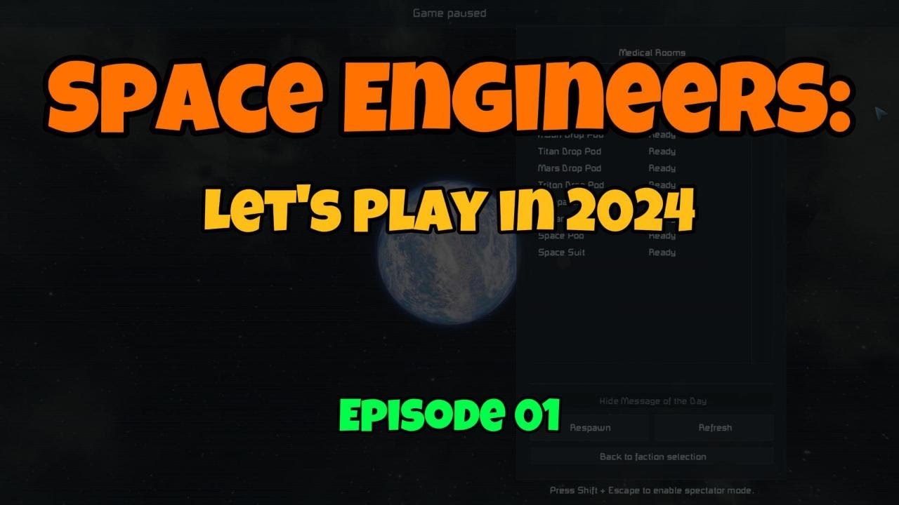 Space Engineers: Let's Play in 2024 - EP01 - YouTube