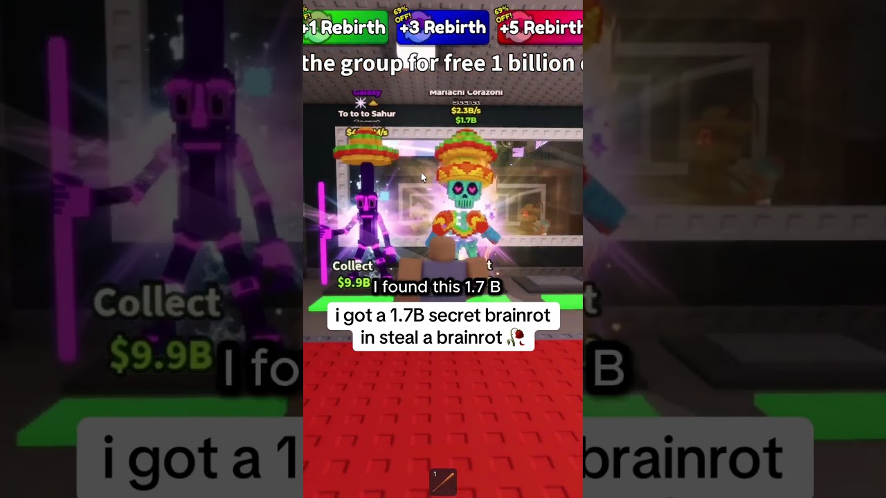 i got a 1.7B secret brainrot in steal a brainrot 🥀