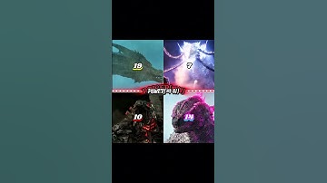 King Ghidorah vs Shimo vs Mecha Godzilla vs Supercharged Evolved Godzilla #shorts #1v1 #edit