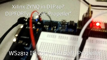 ZYNQ in DIP40: WS2812 IP Core Test