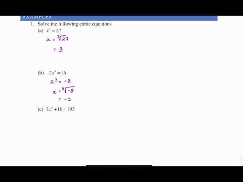 Solving simple cubic